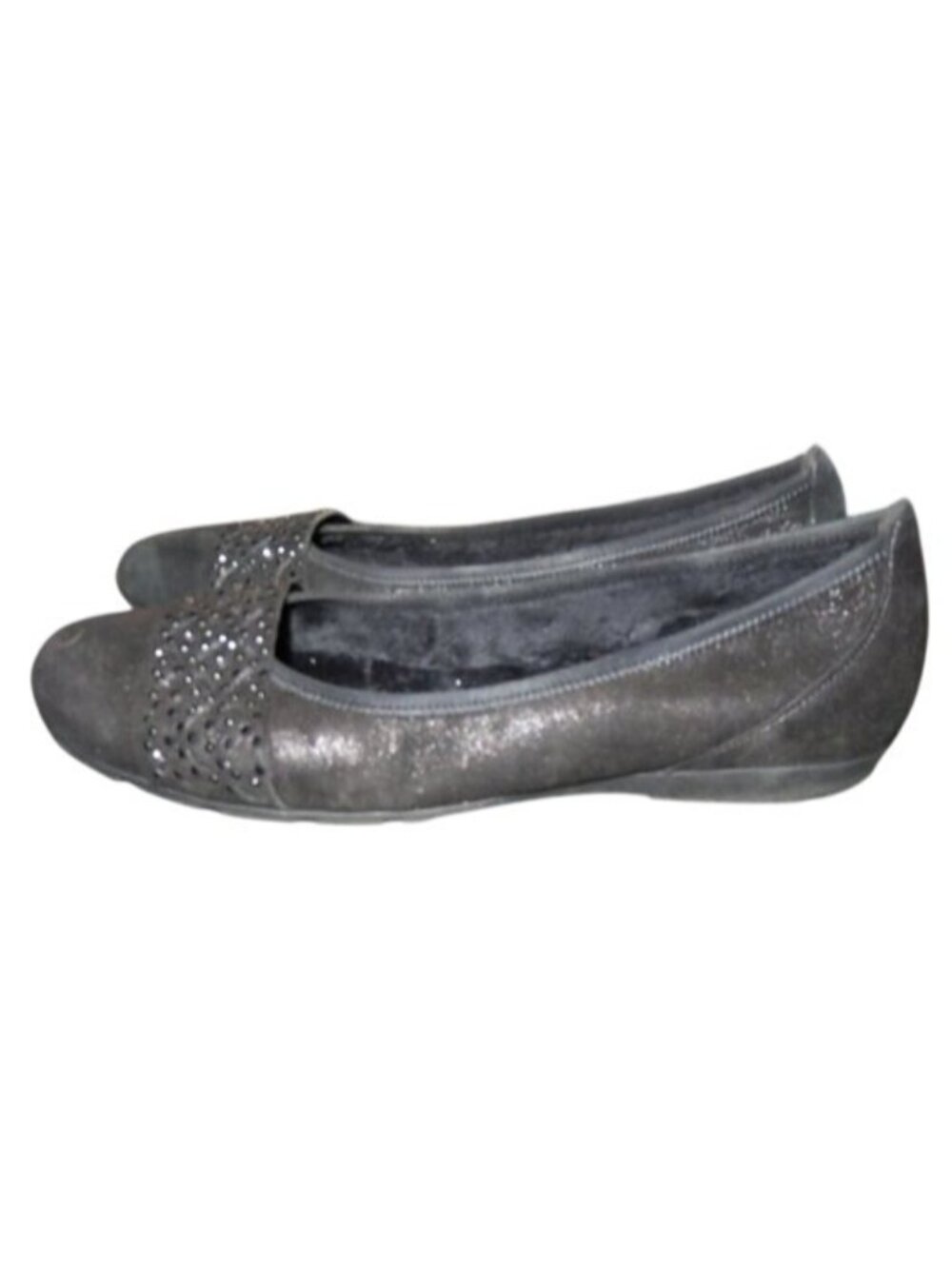 Gabor Hovercraft Portugal Black suede leather Ballerina Flat Driving Loafer 8.5